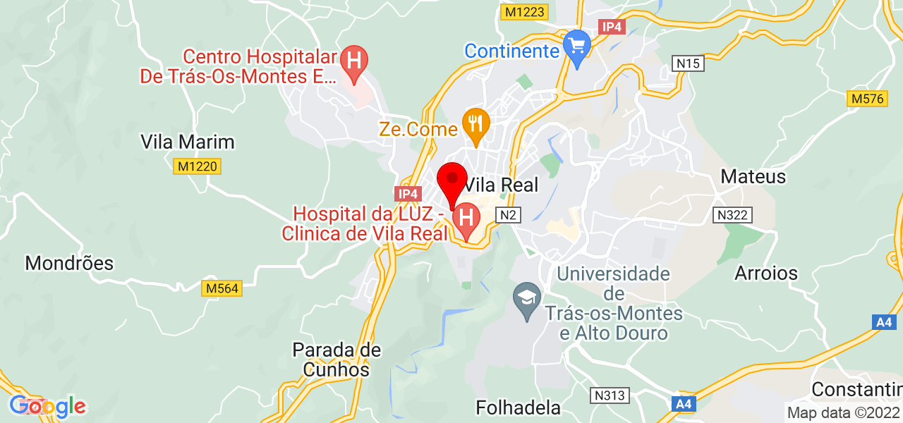 Sara Canteiro - Vila Real - Vila Real - Mapa