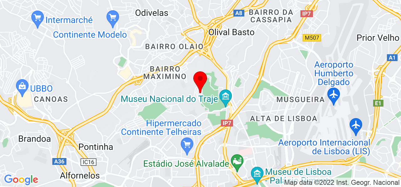Lu&iacute;s Ant&oacute;nio Gon&ccedil;alves Saldanha - Lisboa - Lisboa - Mapa