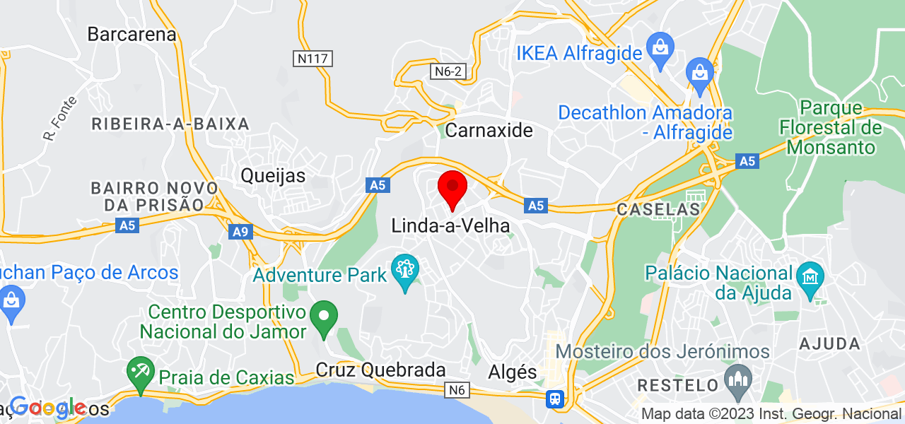 Nair Alexandra Rocha - Lisboa - Oeiras - Mapa