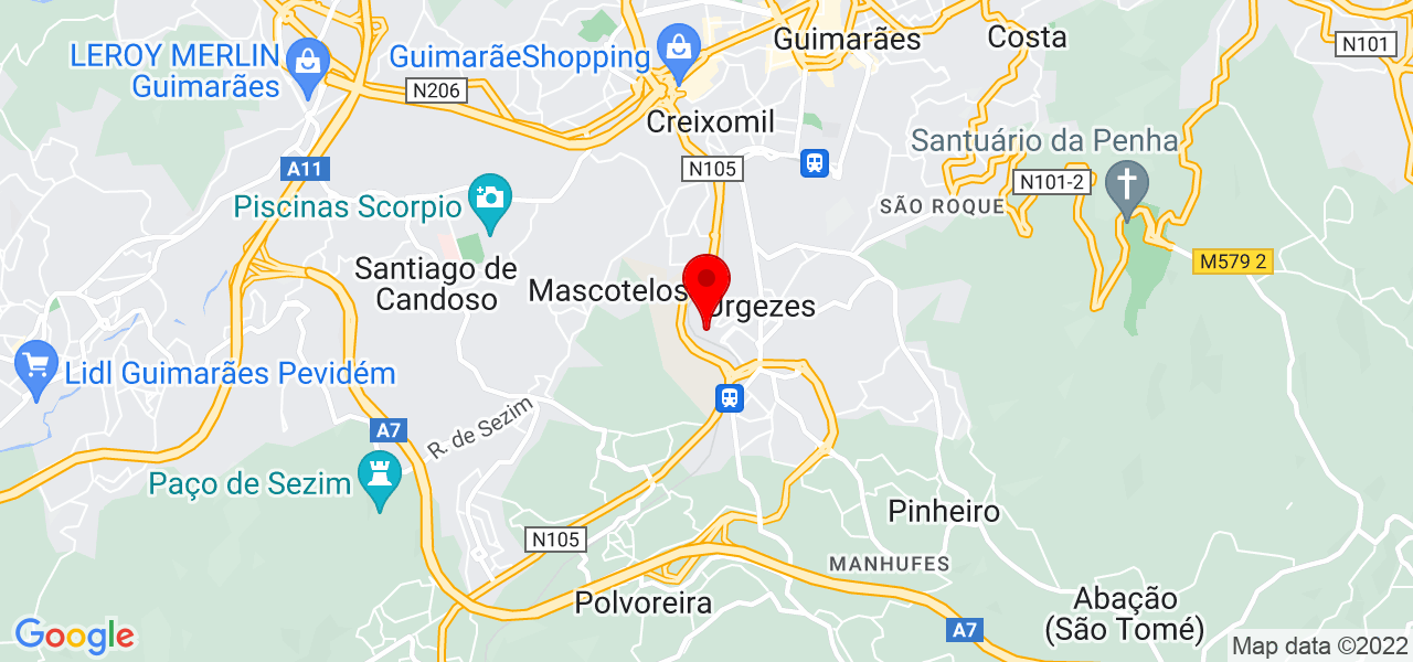 Carla - Braga - Guimarães - Mapa