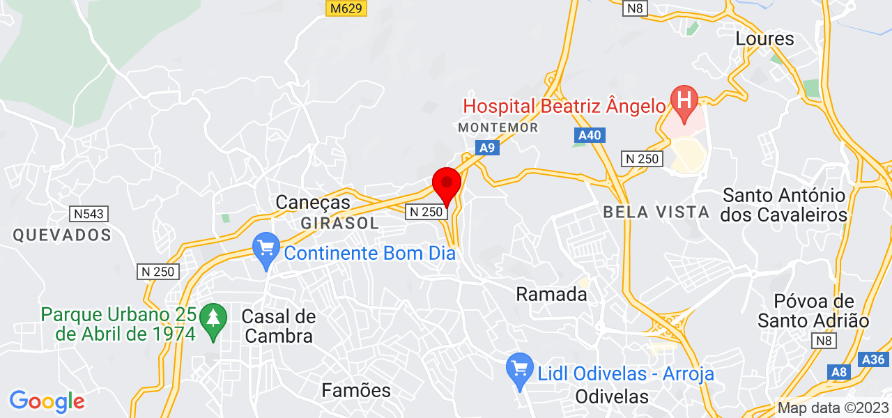 CSC Climatiza&ccedil;&atilde;o e el&eacute;trica - Lisboa - Odivelas - Mapa