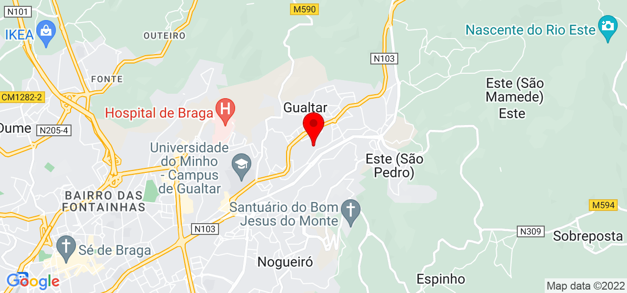 PORTAGLIANO - PROF DE PORTUGU&Ecirc;S E ITALIANO - Braga - Braga - Mapa