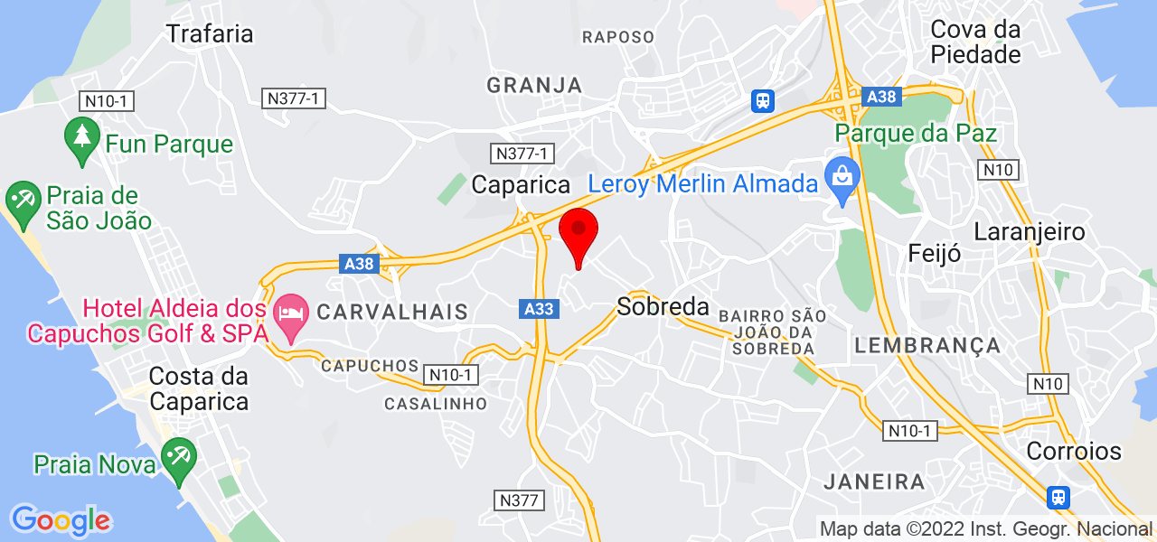 Cláudio Silva - Setúbal - Almada - Map