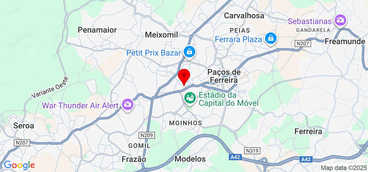 IDEIAS EVENTOS . ATELIER - Porto - Paços de Ferreira - Mapa