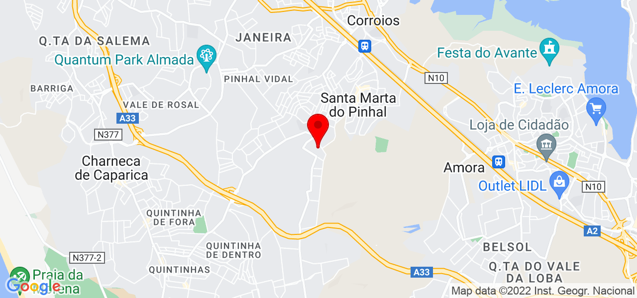 Marco Pedro - Setúbal - Seixal - Mapa