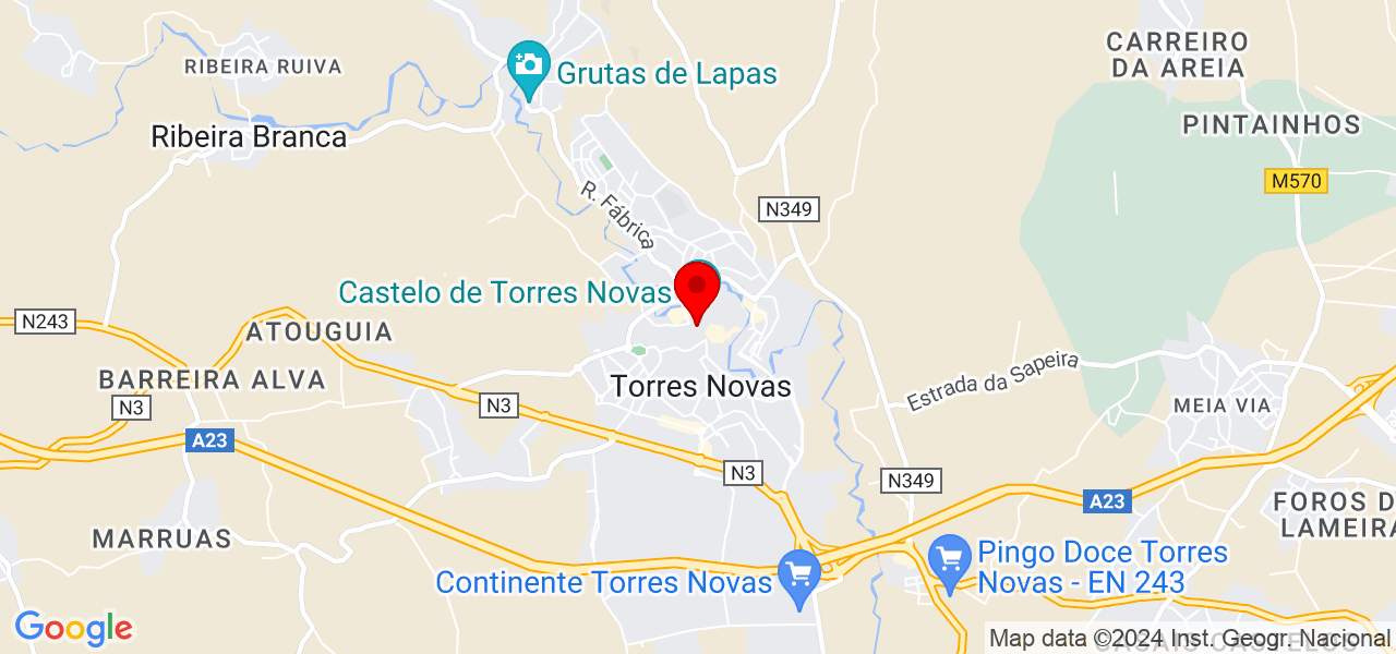 Andreia Lino - Santarém - Torres Novas - Mapa