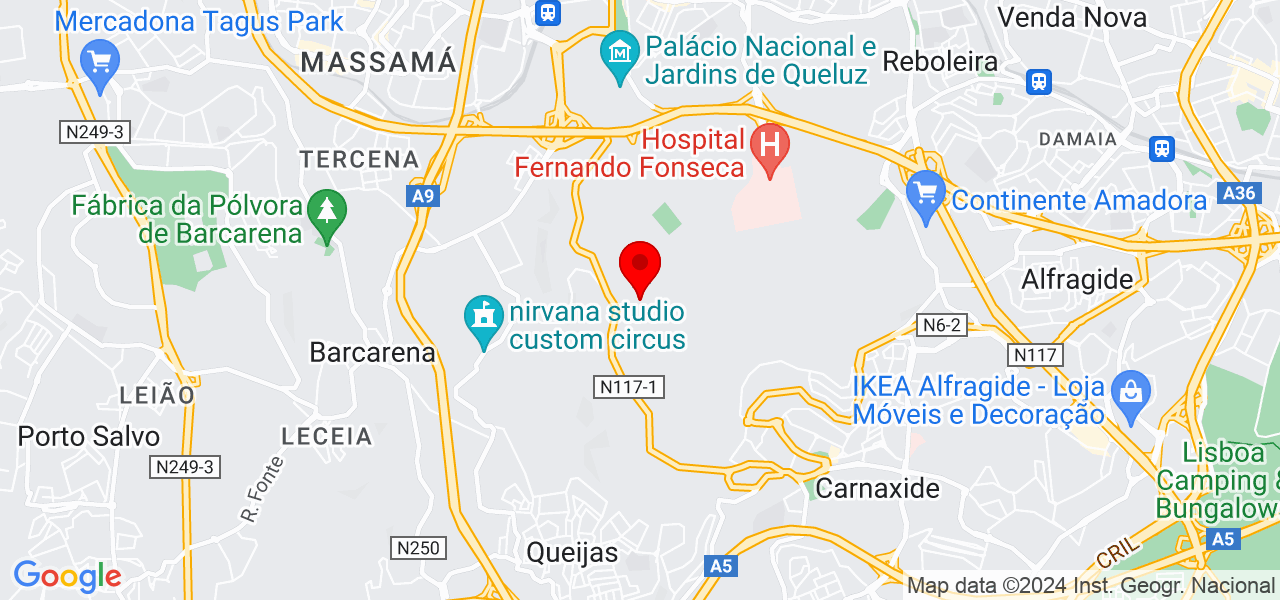 Andreia Carvalho Studio - Lisboa - Amadora - Map
