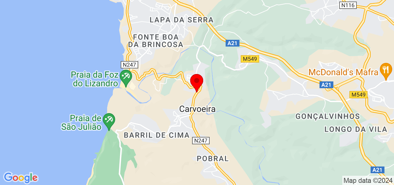 Alves Pinturas - Lisboa - Mafra - Map