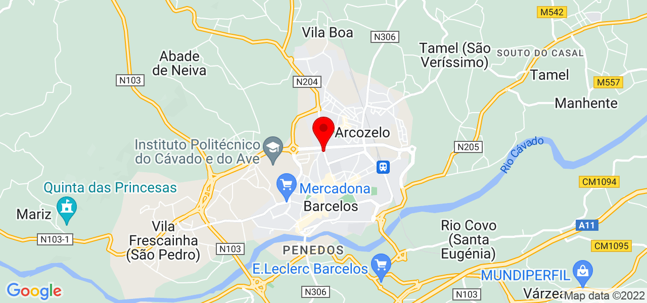 Douglas - Braga - Barcelos - Map