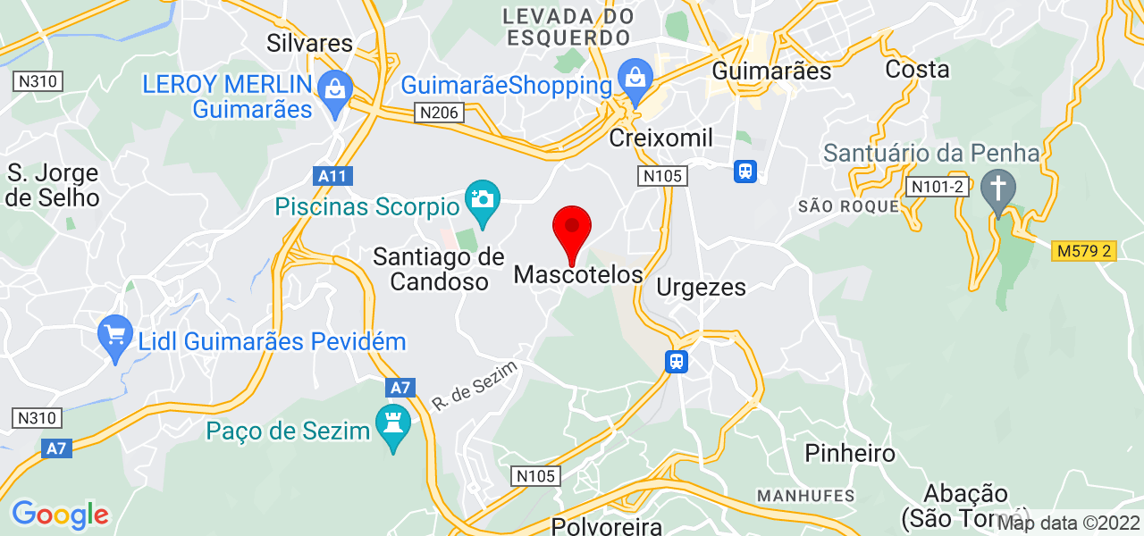 Natalia silva - Braga - Guimarães - Mapa