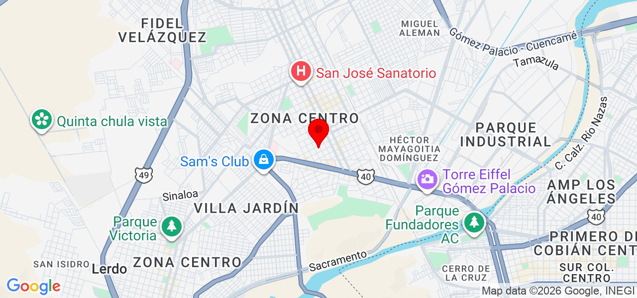 Detective Privado Gómez Palacio, Durango. Torreón, Coahuila. - Durango - Gómez Palacio - Map