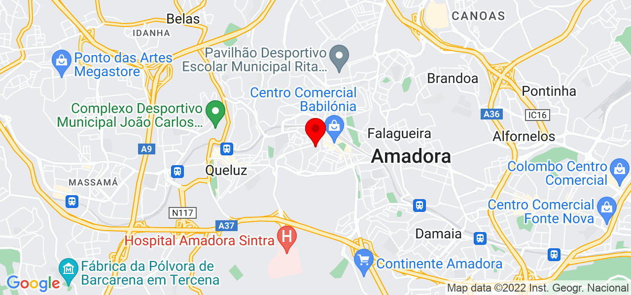 Eviliny - Lisboa - Amadora - Map