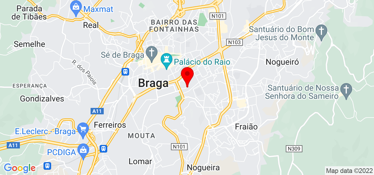 Mestre das Chamin&eacute;s - Limpa chamin&eacute;s - Braga - Braga - Mapa