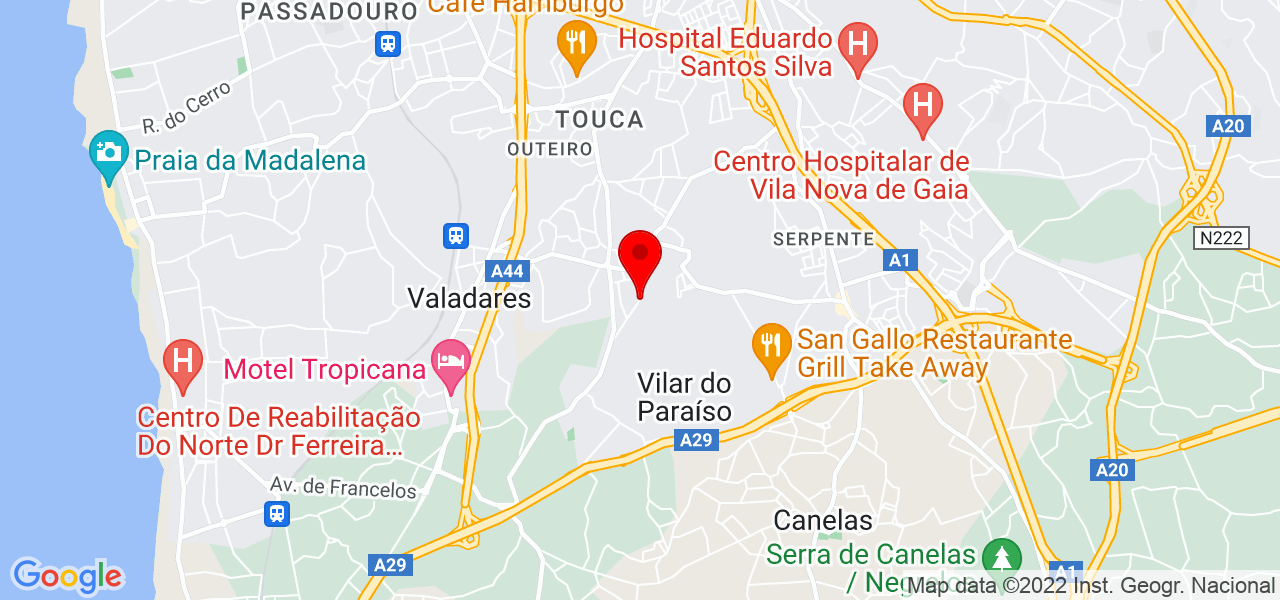 Michele Oliveira - Porto - Vila Nova de Gaia - Mapa