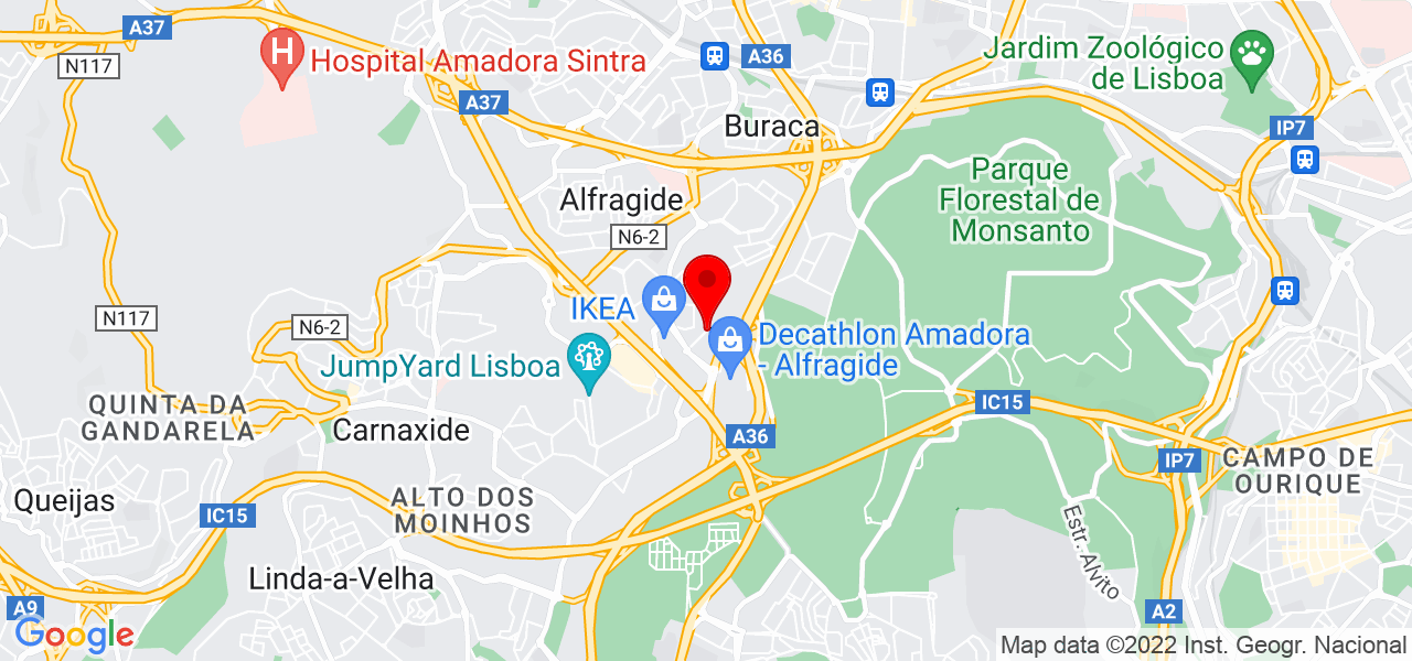 Alexandra Oliveira - Lisboa - Amadora - Mapa