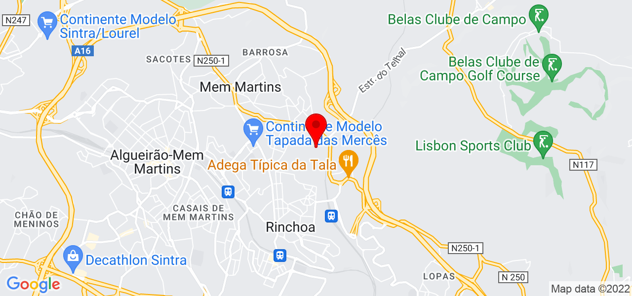CristalPool Services - Lisboa - Sintra - Map