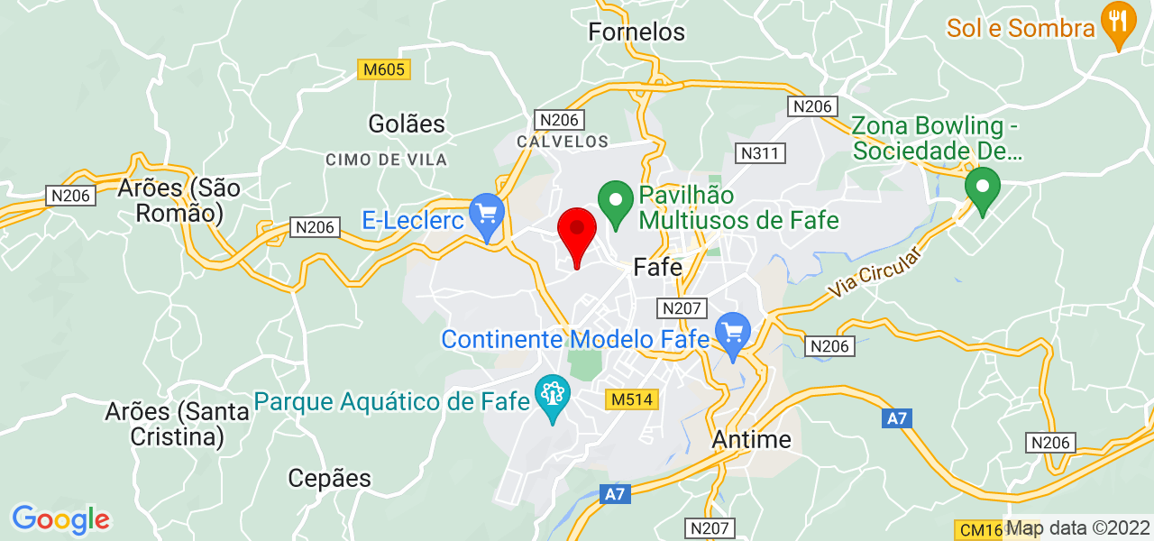 Maria Am&eacute;lia - Braga - Fafe - Mapa