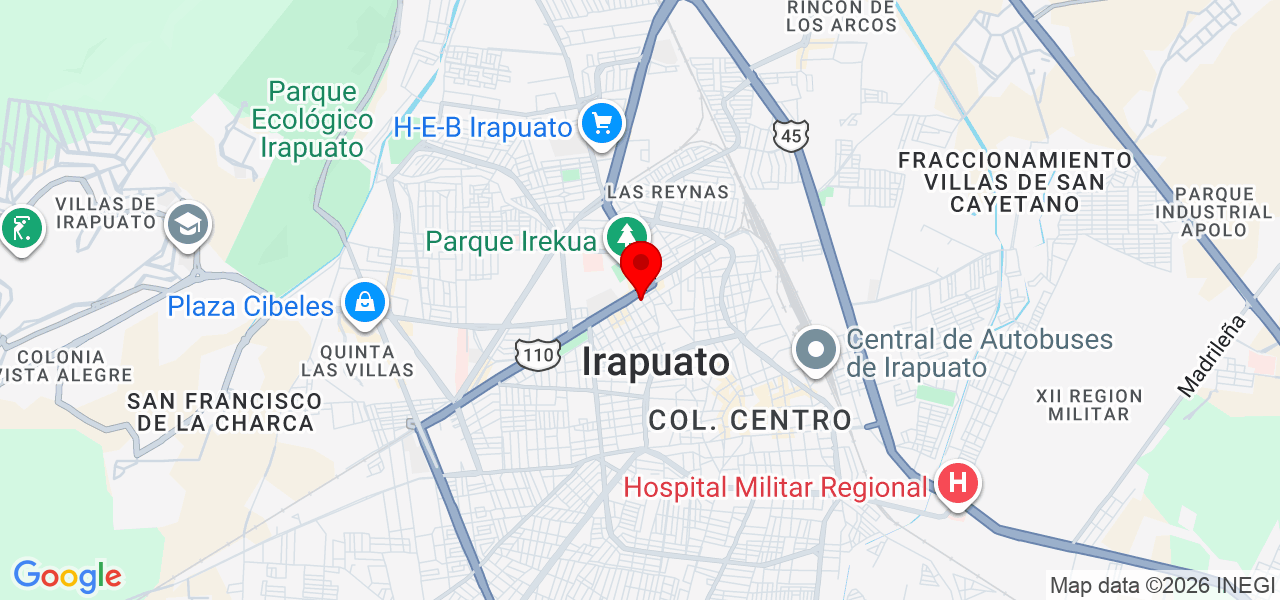 Firma Legal Especializada en Materia Familiar Abogada Mariana Franco - Guanajuato - Irapuato - Map