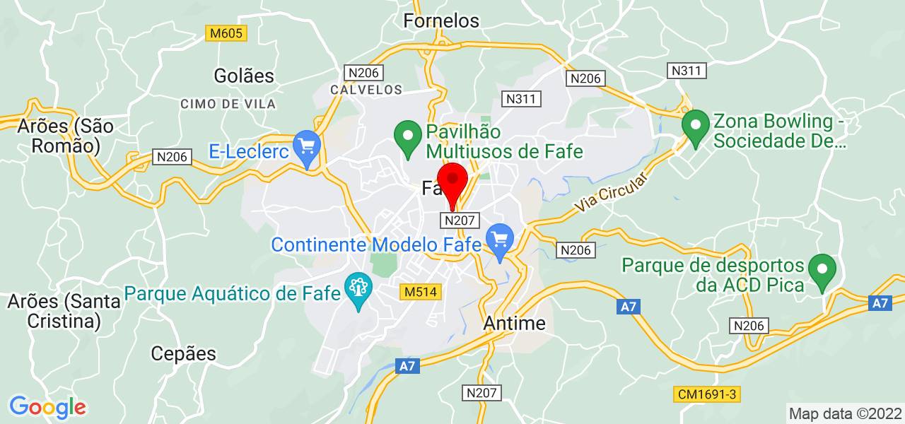J&Aacute; agora - Braga - Fafe - Mapa