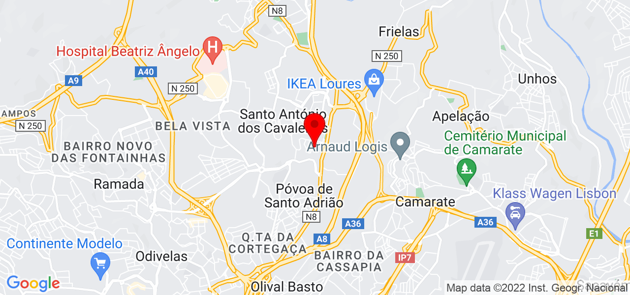 Fara - Lisboa - Loures - Mapa