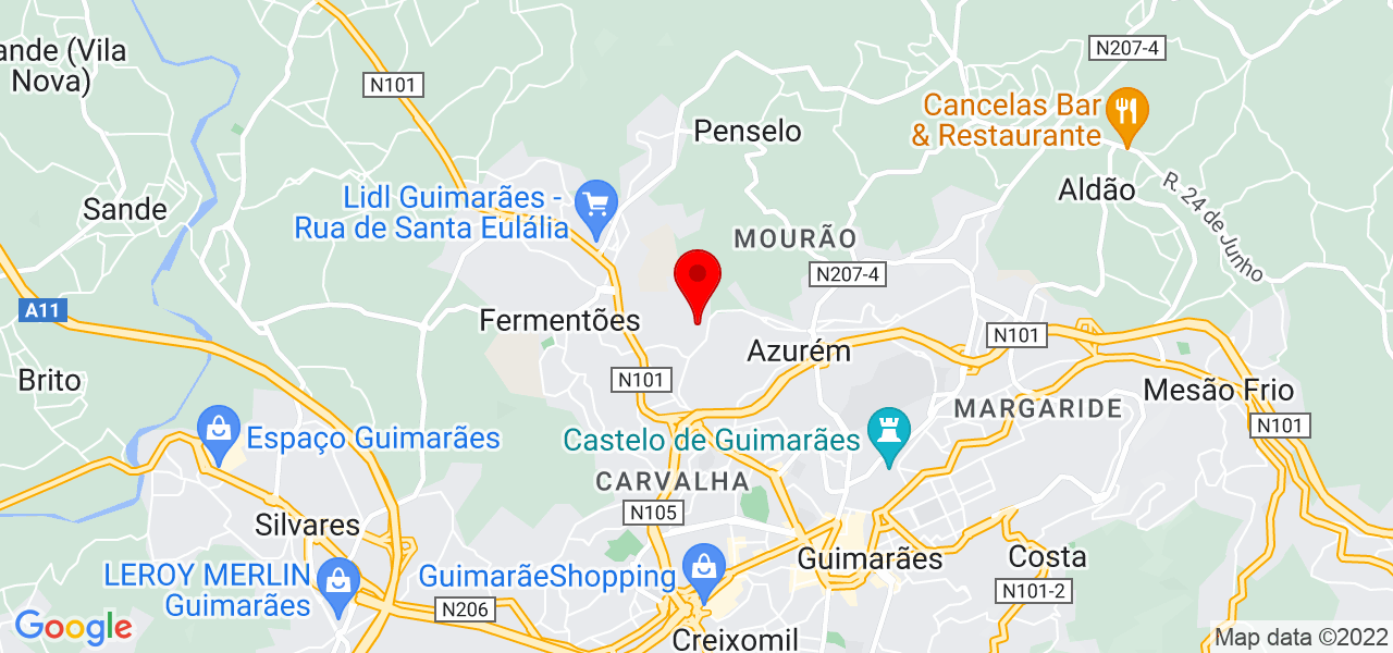 Sandra Cristina - Braga - Guimarães - Mapa