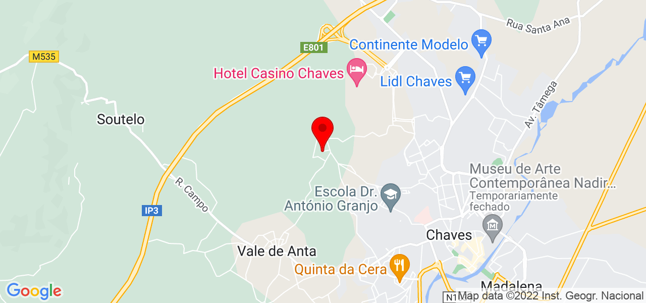 SEGNER electrical solutions - Vila Real - Chaves - Mapa