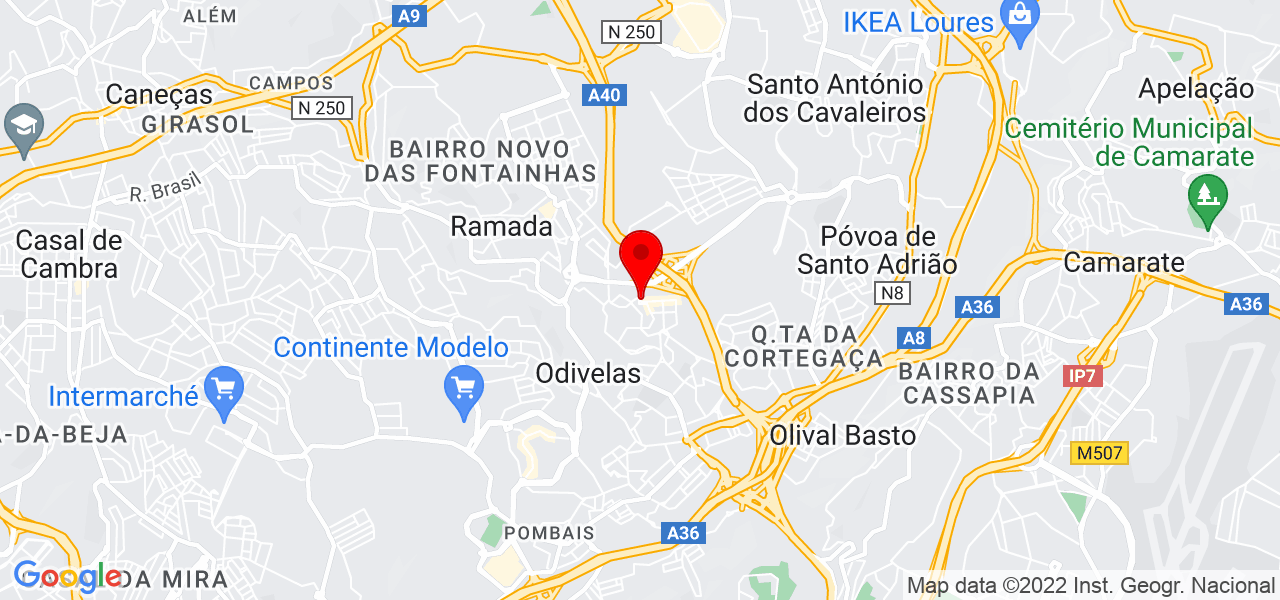 Maurizete Gomes - Lisboa - Odivelas - Mapa