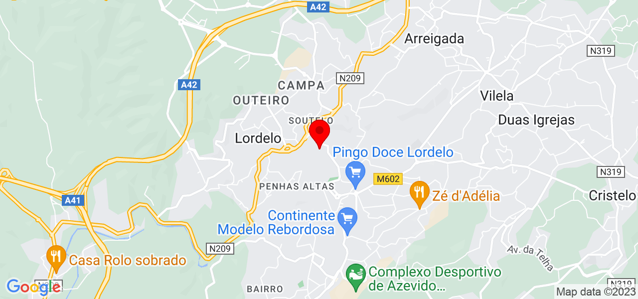 Loja do Sof&aacute; - Porto - Paredes - Mapa