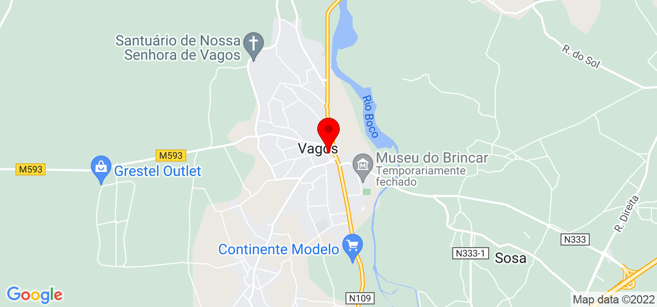 Andr&eacute; Guimar&atilde;es - Aveiro - Vagos - Mapa