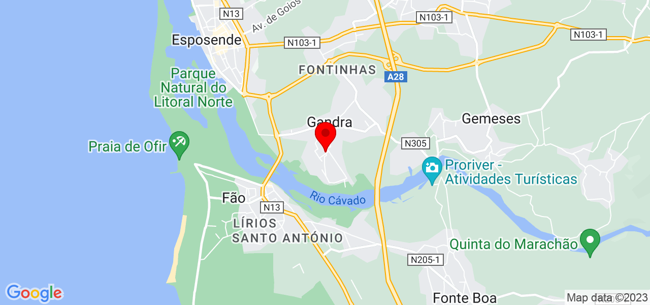 Cl&aacute;udia Moura - Braga - Esposende - Mapa