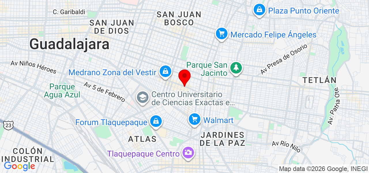 Tigre de Agua Taichi - Jalisco - Guadalajara - Mapa