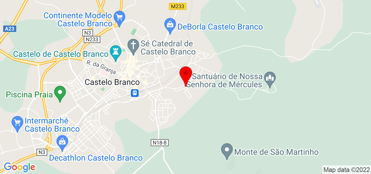 Carolina Abreu - Castelo Branco - Castelo Branco - Mapa
