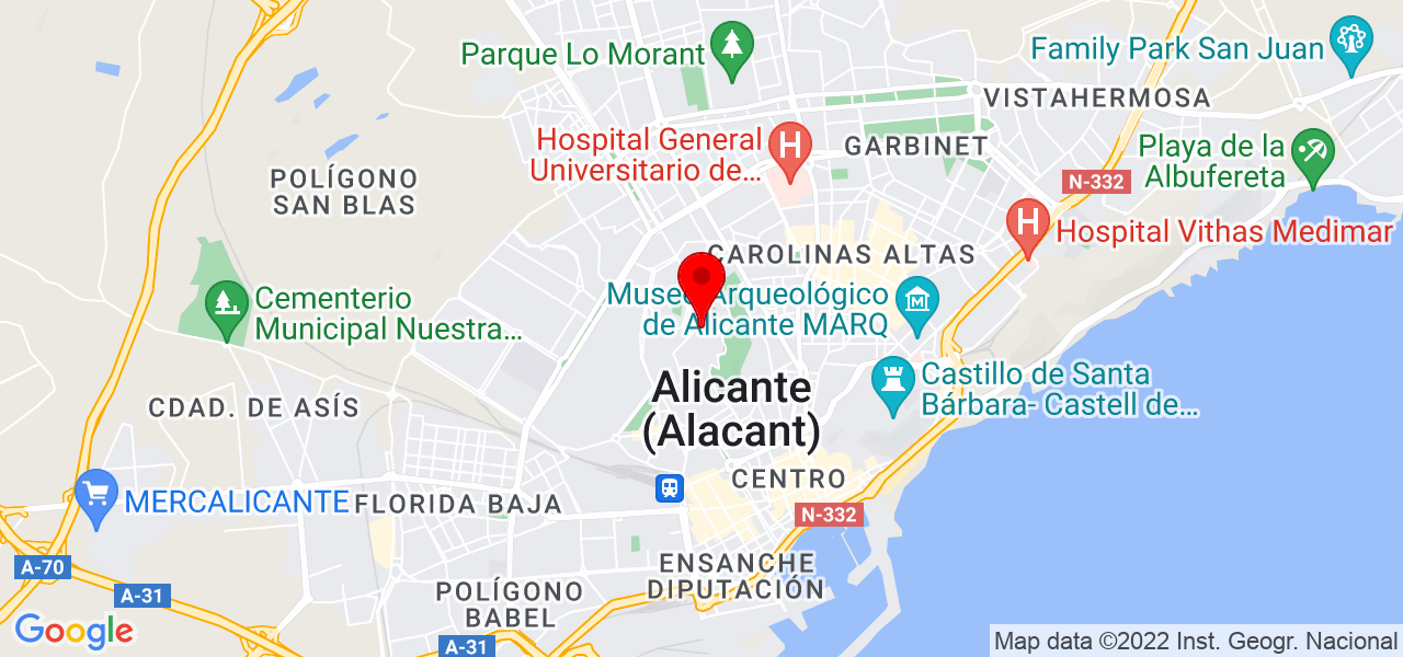 Profesor de primaria y entrenador f&iacute;sico personal - Comunidad Valenciana - Alicante/Alacant - Mapa