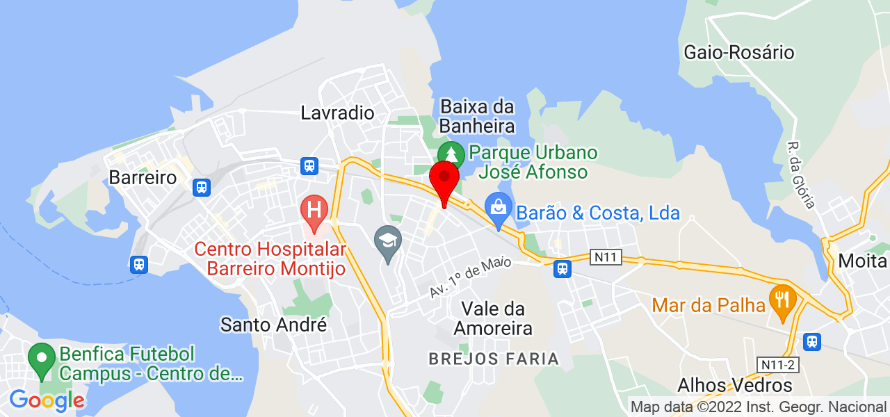 P&acirc;mella Barbosa Britez - Setúbal - Moita - Mapa