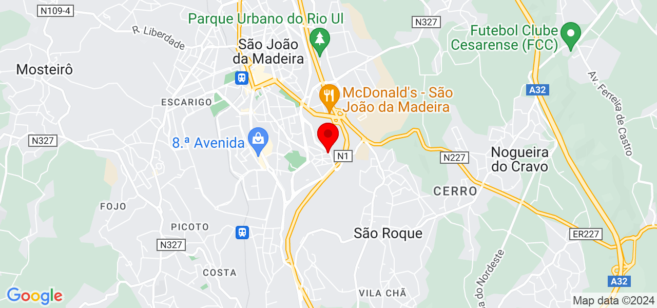 Lidia - Aveiro - São João da Madeira - Mapa