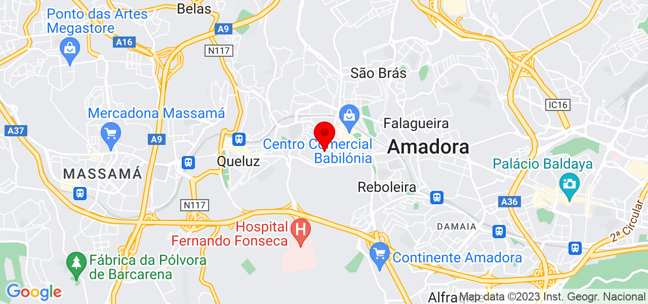 Bete - Lisboa - Amadora - Mapa