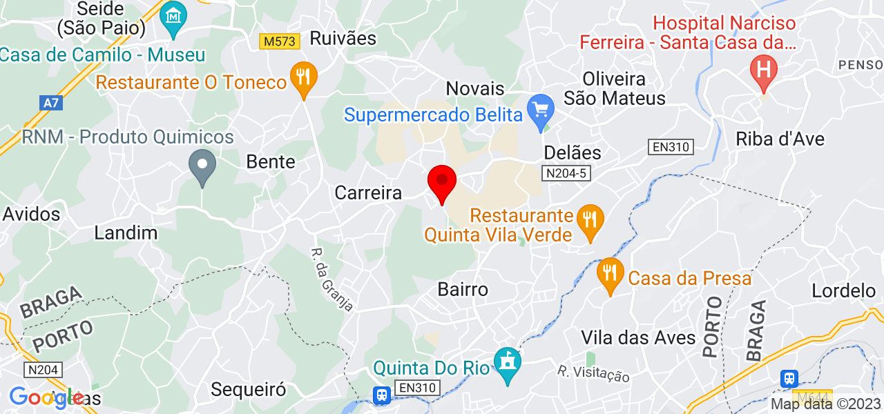 Marco Queir&oacute;s - Braga - Vila Nova de Famalicão - Mapa