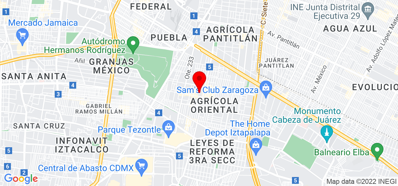 Facility Muebles - Ciudad de Mexico - Iztacalco - Map