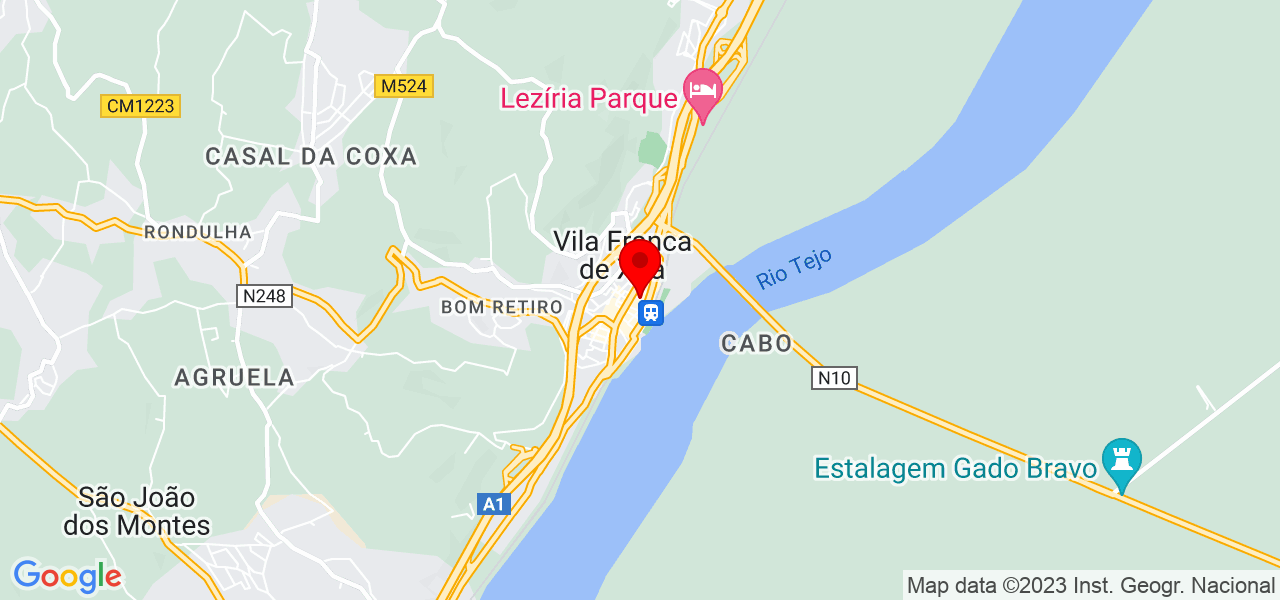 Energyza - Solu&ccedil;&otilde;es El&eacute;tricas e Remodela&ccedil;&otilde;es - Lisboa - Vila Franca de Xira - Mapa
