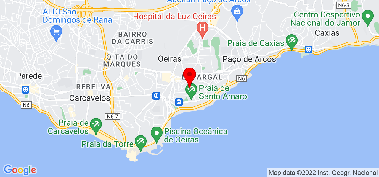 Jo&atilde;o Fernandes - Adestramento e Treino Canino, Terapia Comportamental - Lisboa - Oeiras - Mapa