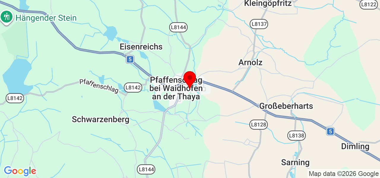 Mitweltsgeschichteb - Niederösterreich - Waidhofen an der Thaya - Map