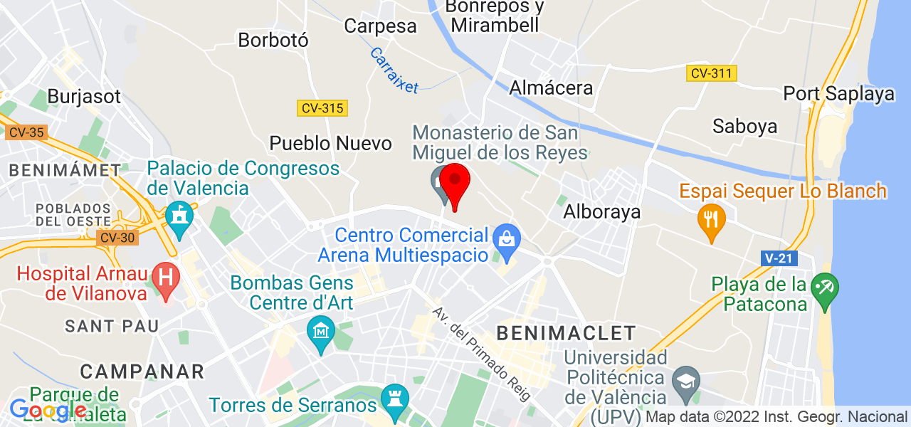 Anna Isern Castells - Comunidad Valenciana - Valencia - Mapa