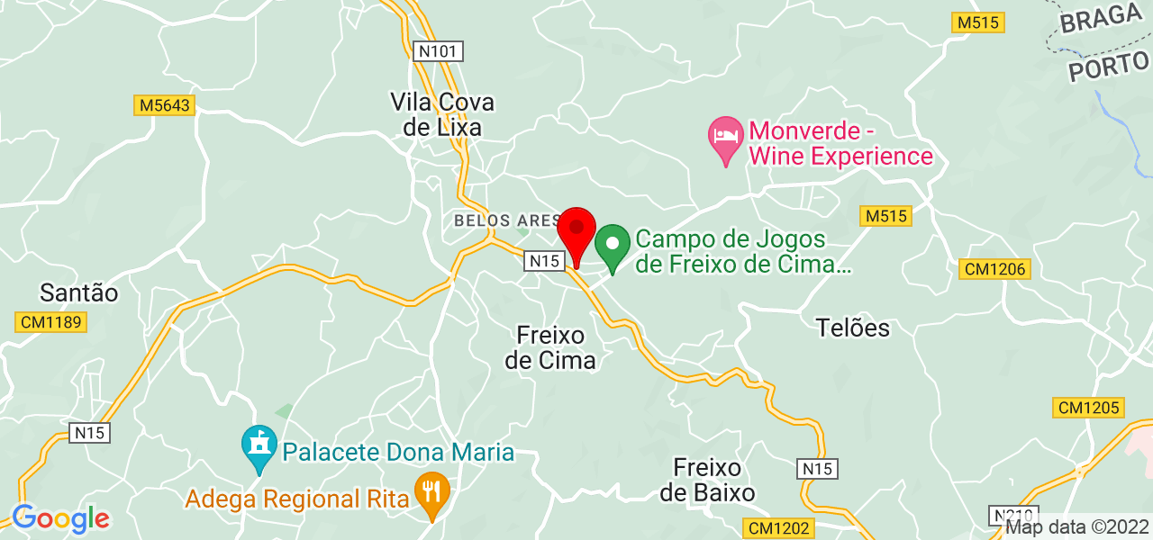 In&ecirc;s Silva - Porto - Amarante - Mapa