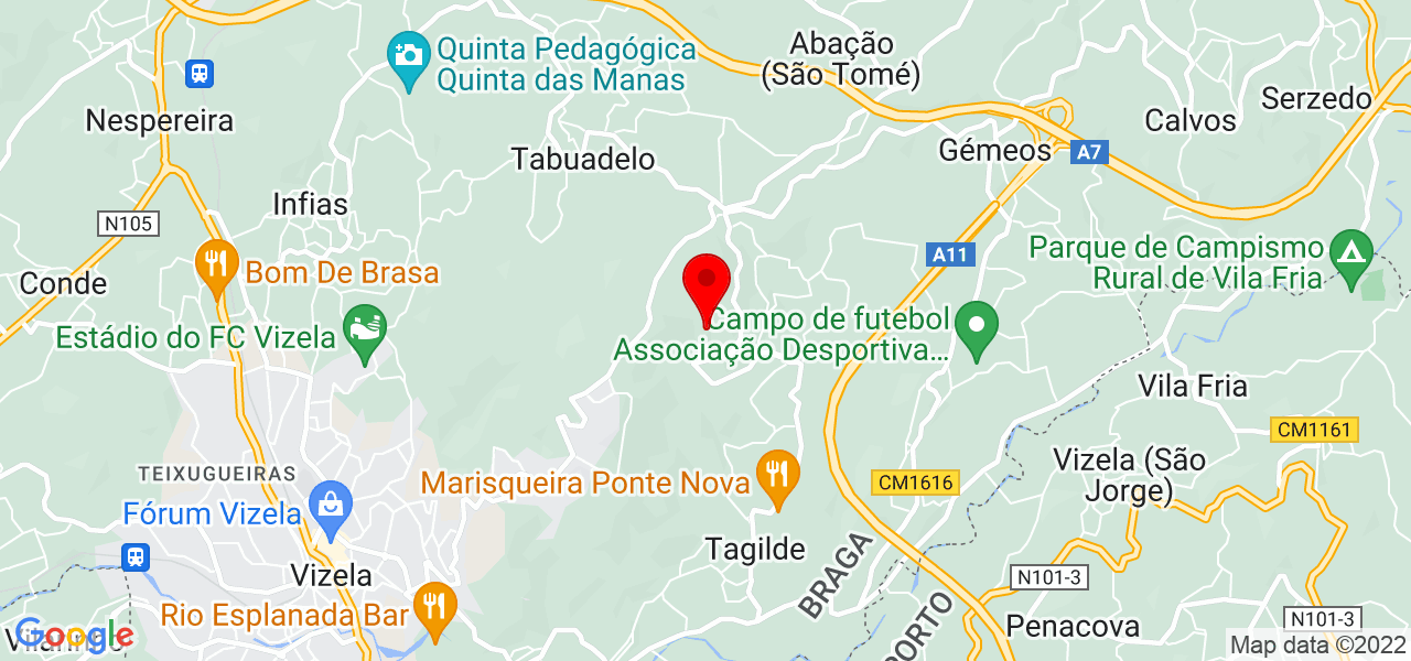Filipe Moutinho - Braga - Guimarães - Mapa