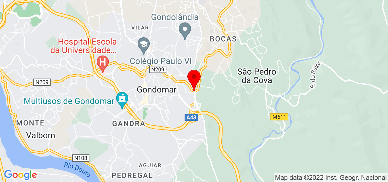 Happy Paws - Porto - Gondomar - Mapa