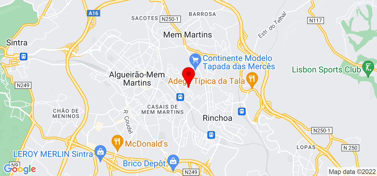 Luís Mauricio - Lisboa - Sintra - Map
