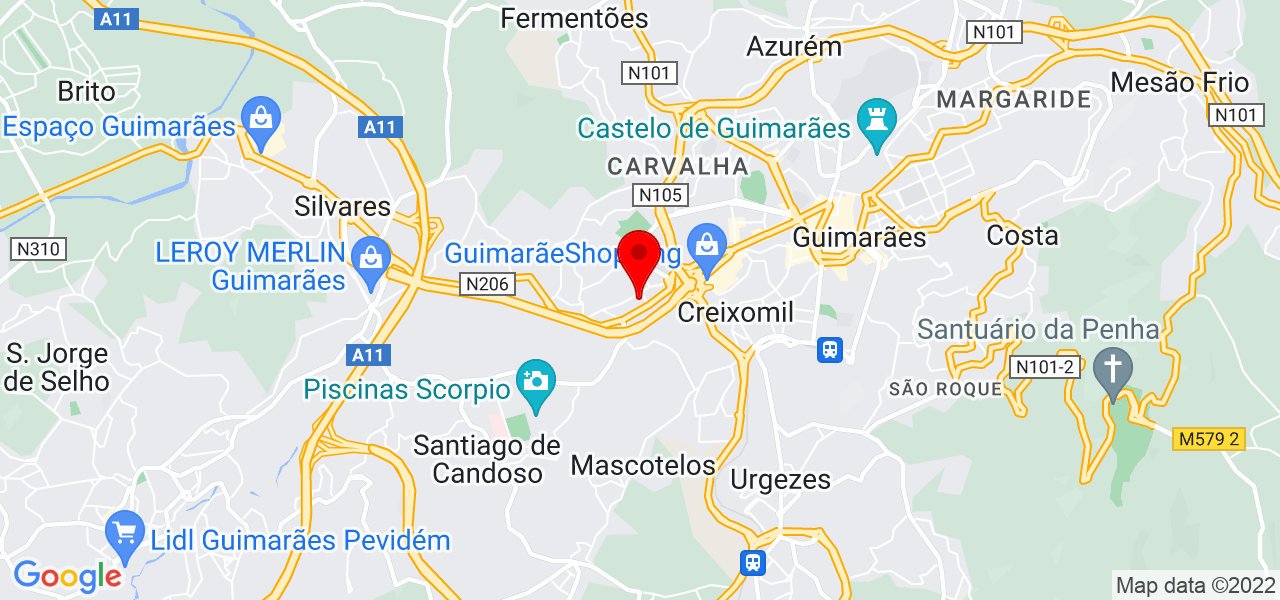 Cuidadora de idosos - Braga - Guimarães - Mapa