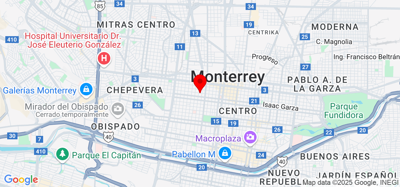 SANAFIT - Nuevo León - Monterrey - Map