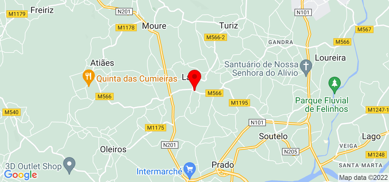Adriana Magalhaes - Braga - Vila Verde - Mapa