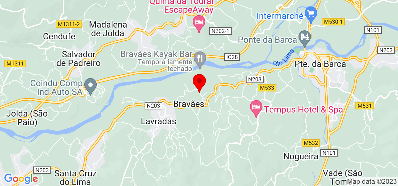 Bravaes Brio & Brilho - Viana do Castelo - Ponte da Barca - Map
